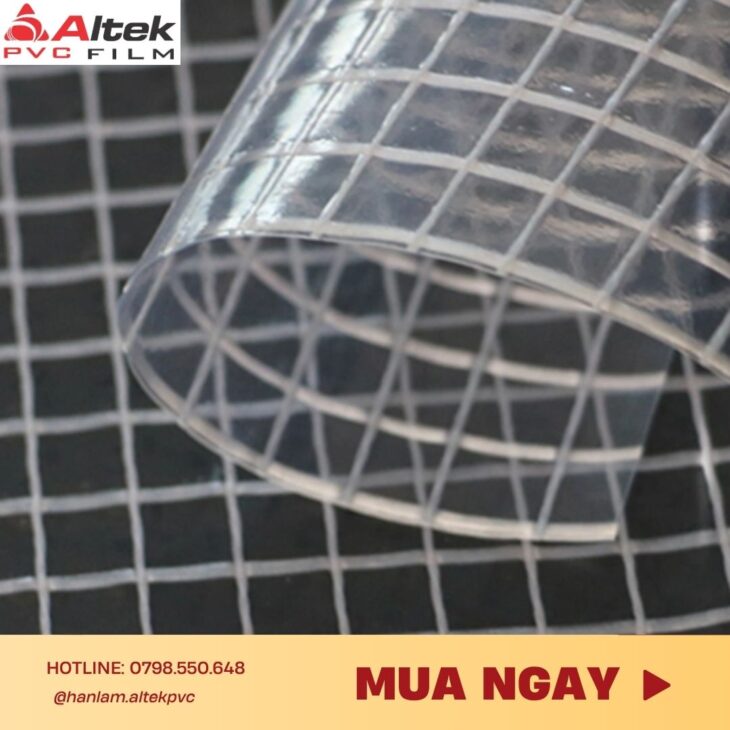 Màng nhựa PVC lưới 10mm- bền đẹp, chống rách, dẫn sản xuất hiệu quả
