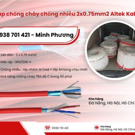 Cáp chống cháy chống nhiễu Altek Kabel 2×0.75mm2 phân phối Đà Nẵng, Hà Nội, Hồ Chí Minh