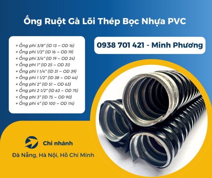 Ống Ruột Gà Lõi Thép Bọc Nhựa PVC – Linh Hoạt, Chống Cháy, Phù Hợp Mọi Công Trình