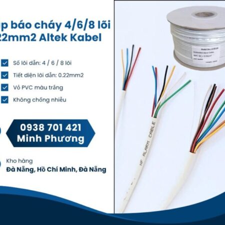 Cáp báo cháy Altek Kabel 4/6/8 lõi 0.22mm2 giá tốt Đà Nẵng, Thanh Hóa, Nghệ An
