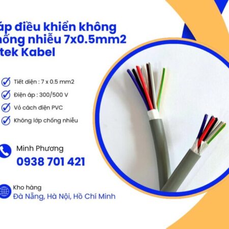 Dây cáp điều khiển không lưới chống nhiễu 7×0.5mm2 phân phối Huế, Đà Nẵng, Hà Tĩnh Dây cáp điều khiển không lưới chống nhiễu 7×0.5mm2 phân phối Huế, Đà Nẵng, Hà Tĩnh