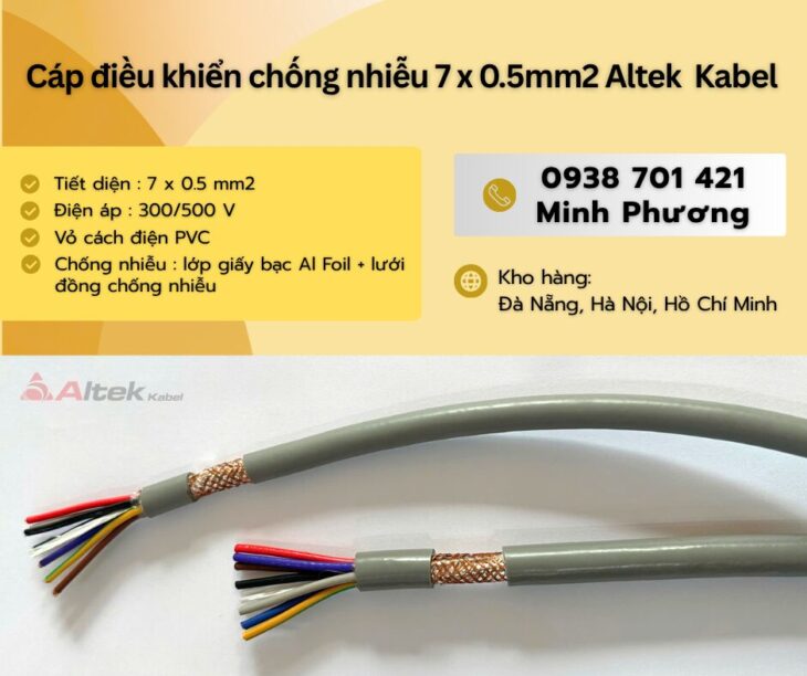 Cáp Điều Khiển Chống Nhiễu 7×0.5mm2 Giá Tốt – Hàng Chính Hãng