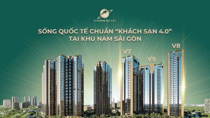 Nhận giữ chỗ tòa V8, V9 sunshine sky city chiết khấu 1%, giá từ 105 triệu/m2, lịch thanh toán giãn