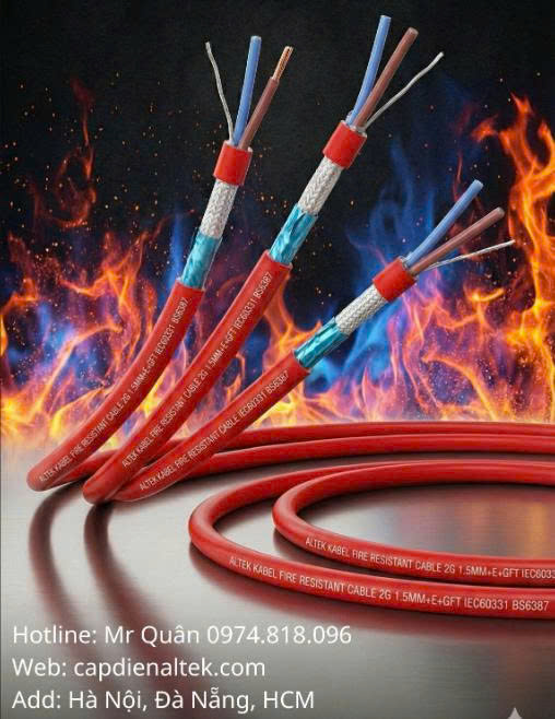 NCC: Cáp chống cháy chống nhiễu 2 lõi – Altek Kabel