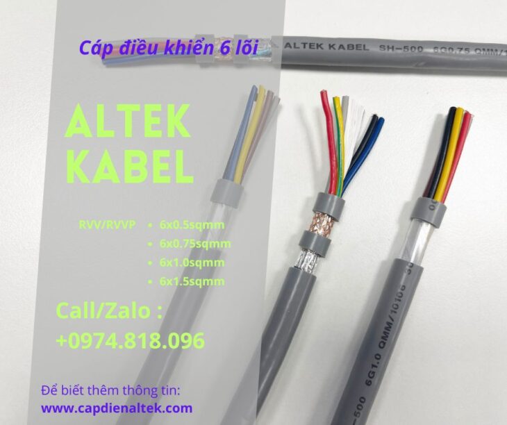 Cáp điện 6 lõi Altek Kabel, CT-500 SH-500