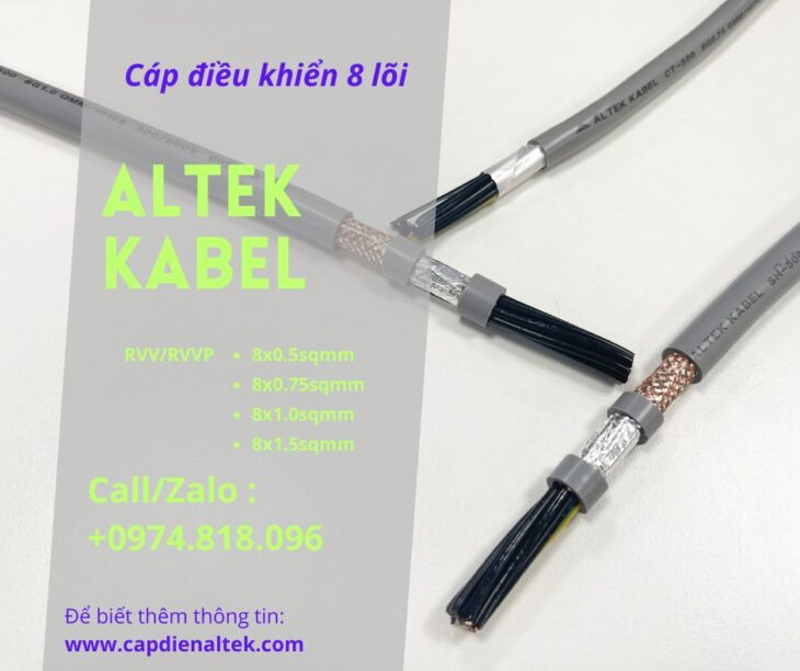 Tiêu điểm: Cáp tín hiệu điều khiển 8 lõi Rvv, Rvvp