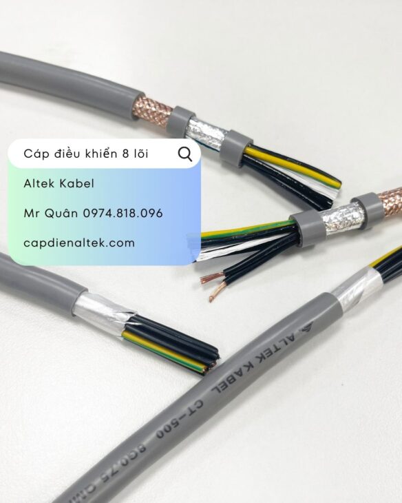 Tiêu điểm: Cáp tín hiệu điều khiển 8 lõi Rvv, Rvvp