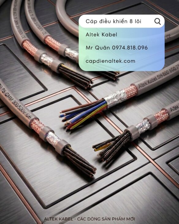 Tiêu điểm: Cáp tín hiệu điều khiển 8 lõi Rvv, Rvvp