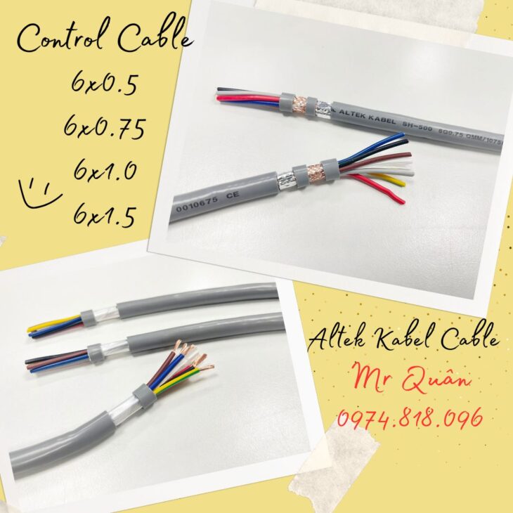 Cáp điện 6 lõi Altek Kabel, CT-500 SH-500