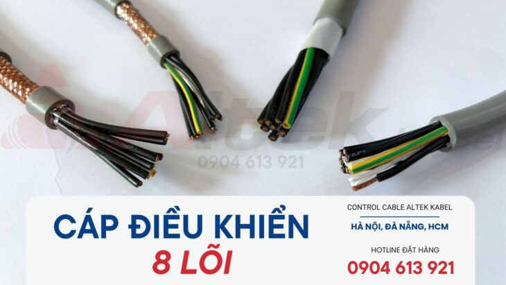 Cáp điều khiển chống nhiễu 8 lõi 8×0.5/8×0.75/8×1.0/8×1.5 Altek Kabel