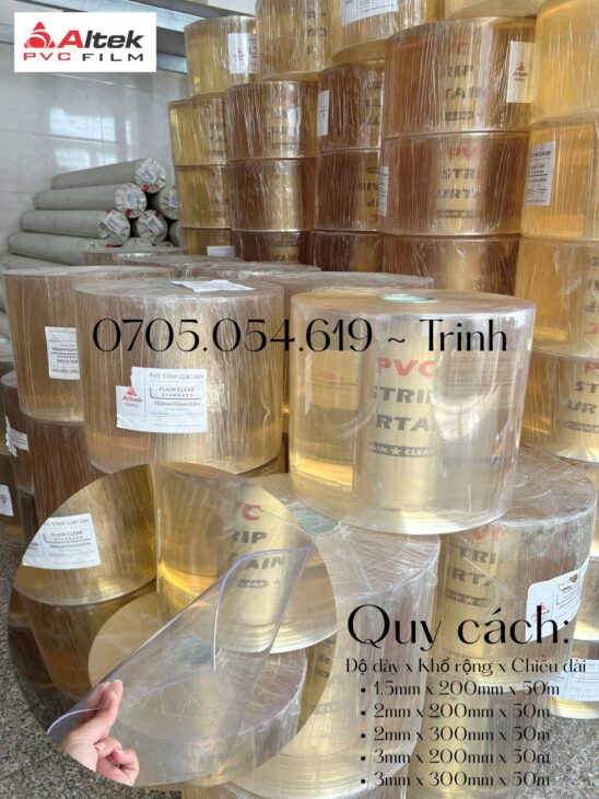 Rèm nhựa pvc trong dẻo, giải pháp ngăn lạnh, chắn bụi hiệu quả