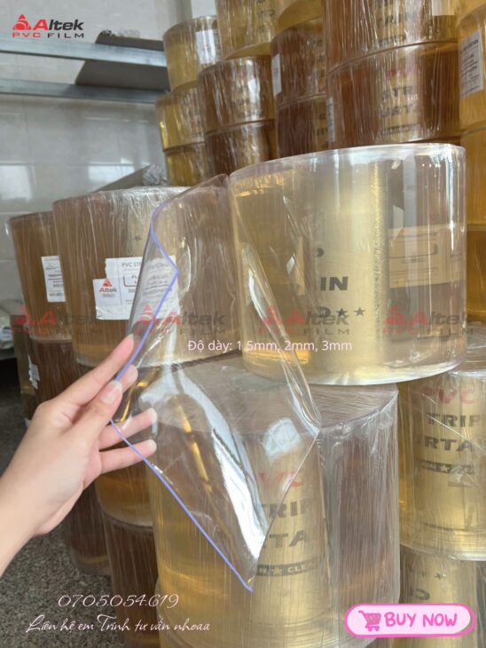 Rèm nhựa pvc trong suốt giữ lạnh, chống bụi, giá luôn tốt