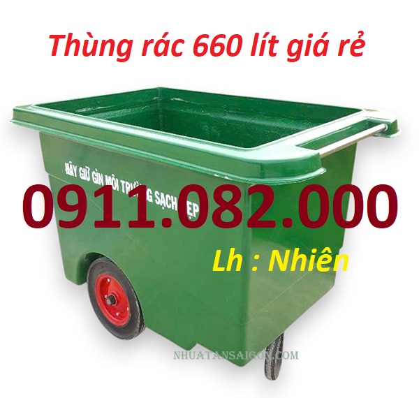 Cung cấp thùng rác 660 lít giá rẻ tại Cần Thơ- hàng chất lượng giá tốt- lh 0911082000