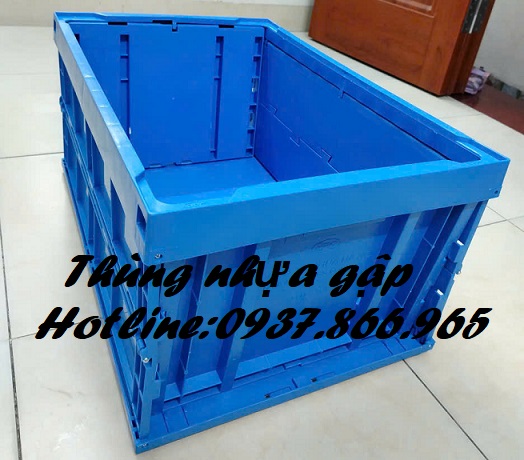 Thùng nhựa gấp gọn thông minh, khay nhựa gập, thùng nhựa gấp tiết kiệm diện tích
