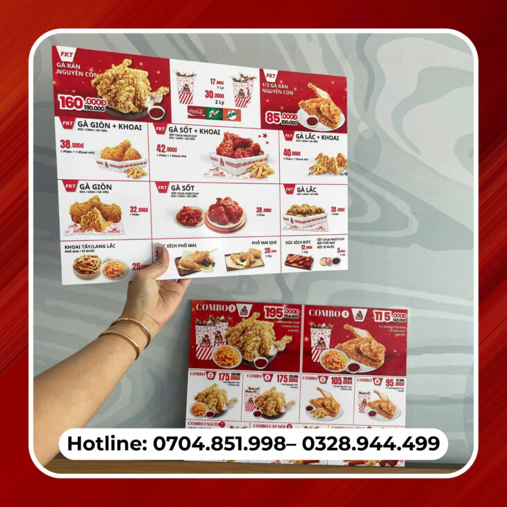 in menu tại cần thơ