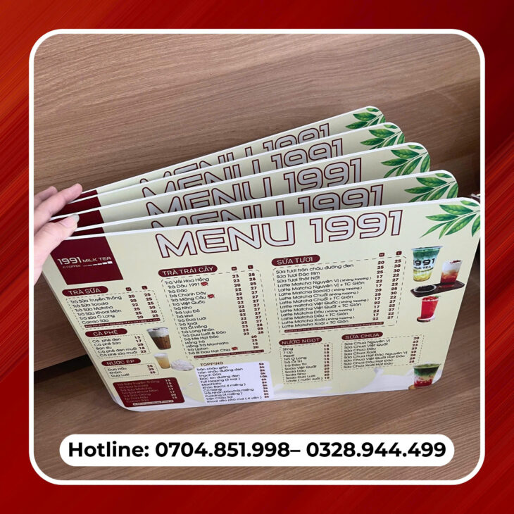 in menu tại cần thơ