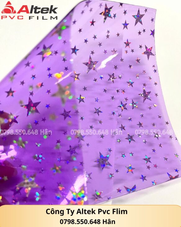 Màng pvc dẻo ánh kim, hiệu ứng chuyển màu rực rỡ