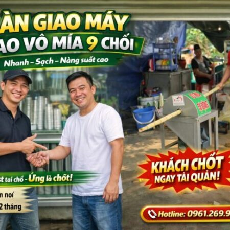 Máy Cạo Vỏ Mía 9 Chổi – Cạo Mía Nhanh Gấp 10 Lần – Quán Đông Khách Nhờ Chiếc Máy Này!
