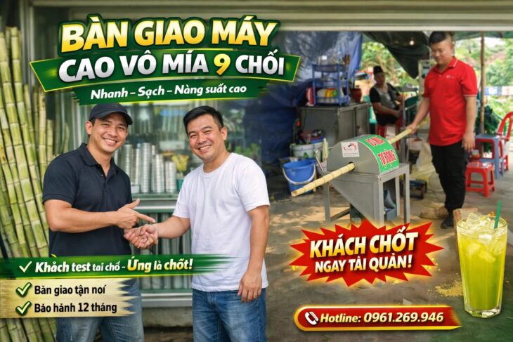 Máy Cạo Vỏ Mía 9 Chổi – Cạo Mía Nhanh Gấp 10 Lần – Quán Đông Khách Nhờ Chiếc Máy Này!