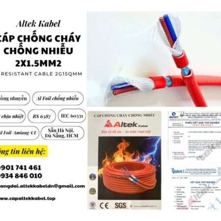 Cáp chống cháy chống nhiễu 2×1.5 Altek Kabel sẵn Hải Phòng, Thái Bình, Nam Định, Ninh Bình