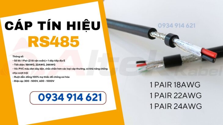 Cáp tín hiệu RS485 chống nhiễu 22AWG 1 pair Altek Kabel – sẵn kho Hồ Chí Minh