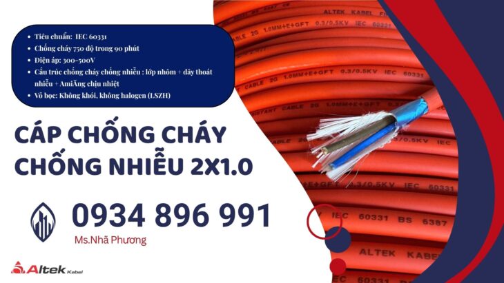 Cáp 2×1.0mm² Altek Kabel – Giải Pháp Cho Hệ Thống PCCC Tại Đồng Nai, Long An
