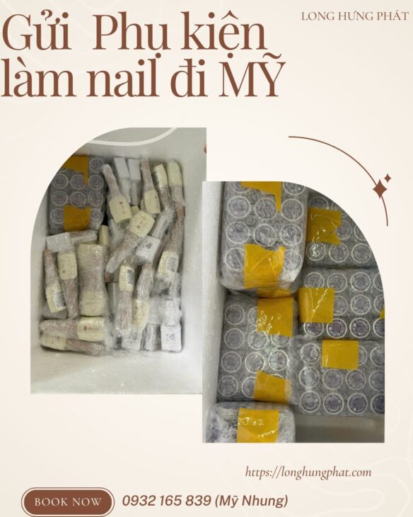 Gửi dụng cụ làm nail đi Mỹ giá rẻ, nhanh chóng, an toàn