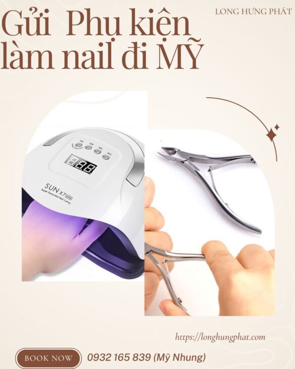 Gửi dụng cụ làm nail đi Mỹ giá rẻ, nhanh chóng, an toàn