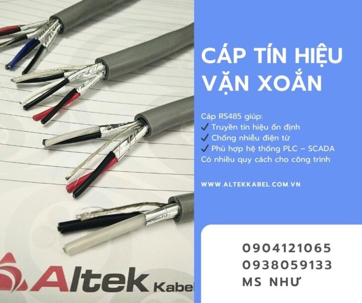 Cáp RS485 cho hệ thống PLC và SCADA