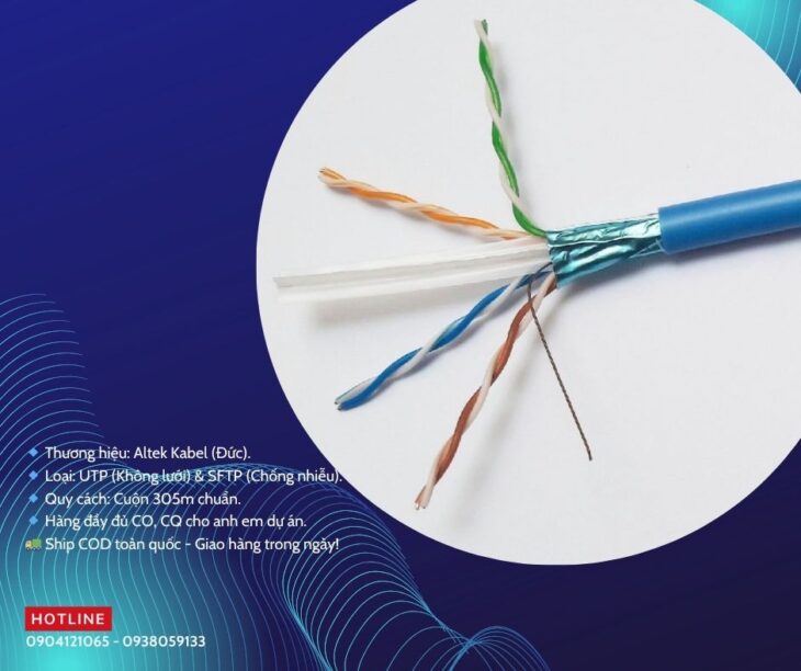 Cáp điều khiển Altek Kabel tiêu chuẩn Đức: Lõi đồng 100%, đủ CO CQ