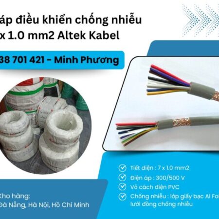 Cáp điều khiển có lưới chống nhiễu 7×1.0mm2 giao ngay Hồ Chí Minh, Bình Dương