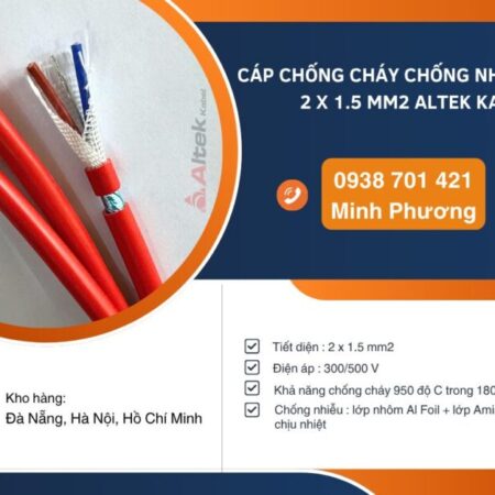 Cáp chống cháy chống nhiễu Altek Kabel 2 lõi 1.5mm2 Hồ Chí Minh, Quảng Ngãi