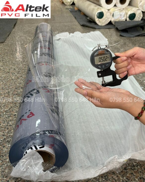 Màng nhựa pvc dẻo trong suốt 0.5mm, 1.0mm, 1.5mm