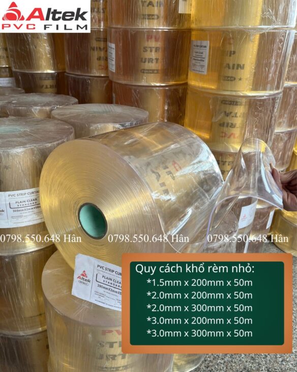 Rèm nhựa pvc cuộn khổ nhỏ