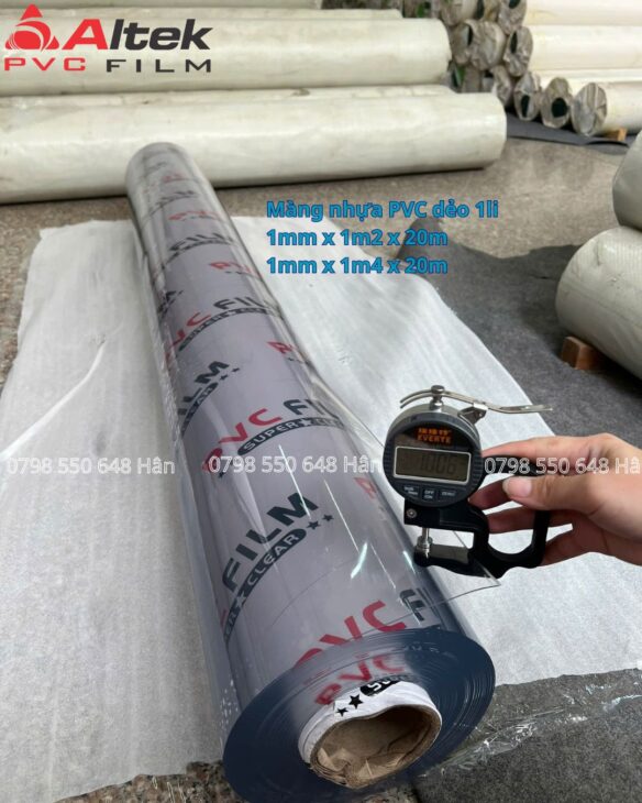 Màng nhựa pvc dẻo trong suốt 0.5mm, 1.0mm, 1.5mm