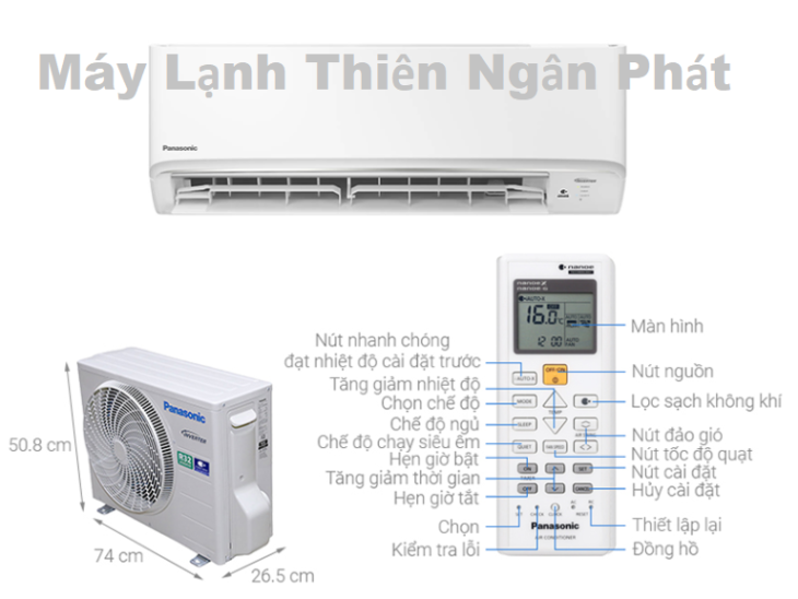 Máy Lạnh Treo Tường Panasonic Inverter 1 HP CU/CS-RU9CKH-8D