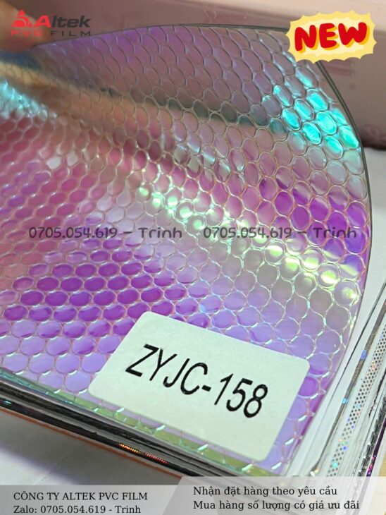 Màng nhựa pvc, hiệu ứng ánh kim đổi màu khi gặp ánh sáng