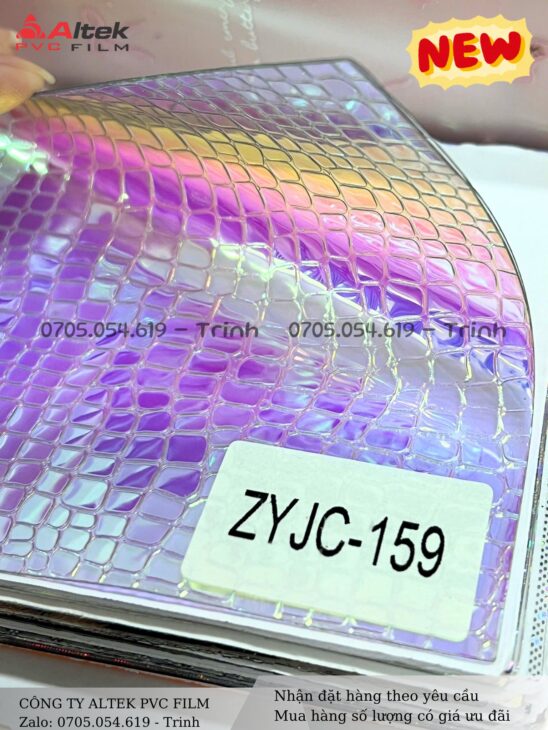 Màng nhựa pvc, hiệu ứng ánh kim đổi màu khi gặp ánh sáng