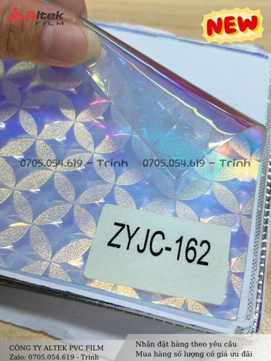 Màng nhựa pvc, hiệu ứng ánh kim đổi màu khi gặp ánh sáng