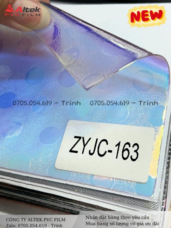 Màng nhựa pvc, hiệu ứng ánh kim đổi màu khi gặp ánh sáng