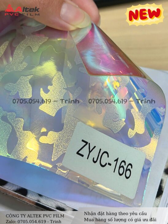 Màng nhựa pvc, hiệu ứng ánh kim đổi màu khi gặp ánh sáng