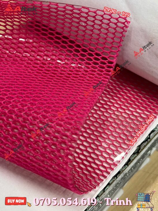 Màng nhựa pvc lưới cao cấp, đa sắc phù hợp may balo, túi, thời trang