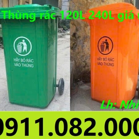 Nơi sỉ thùng rác nhựa giá rẻ tại cần thơ- thùng rác 120L 240L- lh 0911082000