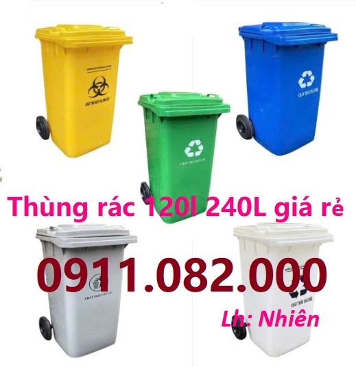 Nơi cung cấp thùng rác giá rẻ- thùng rác 120l 240l giải pháp bảo vệ môi trường- lh 0911082000