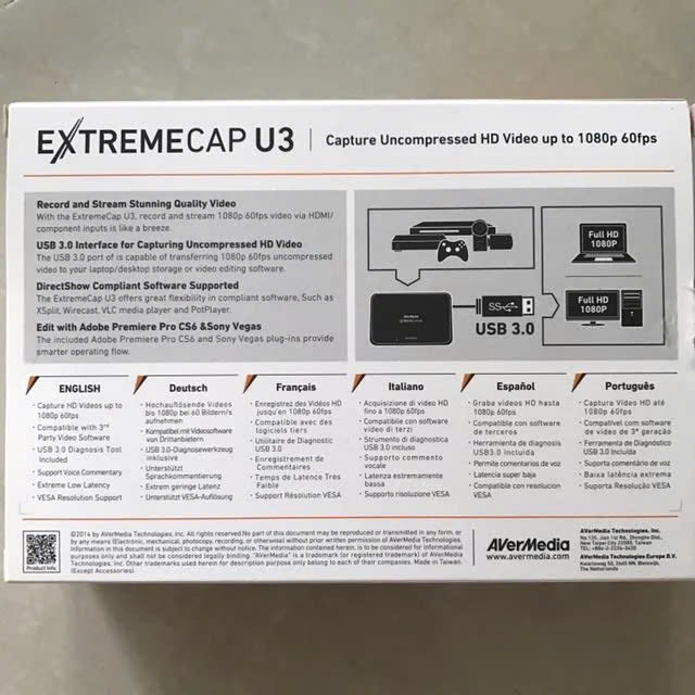 Card ghi hình livestream sắc nét – Đầu HDMI to USB 3.0 AVerMedia CV710