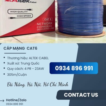 CÁP MẠNG CAT 6 ALTEK KABEL QUẢNG NAM, QUẢNG NGÃI, BÌNH ĐỊNH