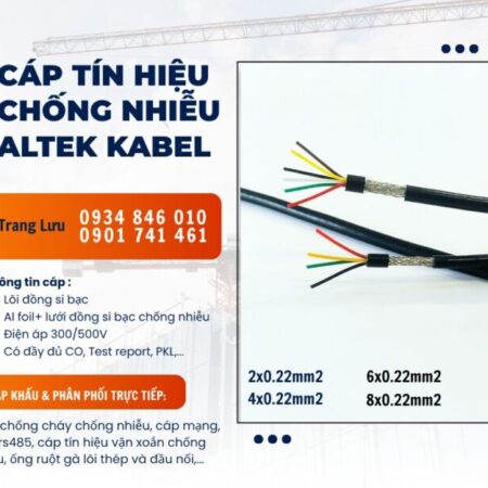 Cáp tín hiệu chống nhiễu 2×0.22/4×0.22/6×0.22/8×0.22 hãng Altek Kabel