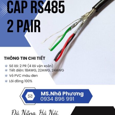 Cáp Tín Hiệu RS485 2 Pair 22 AWG Hồ Chí Minh – Giải Pháp Hệ Thống Công Nghiệp