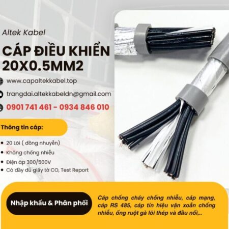 Cáp tín hiệu báo cháy, cáp điều khiển Altek Kabel 20×0.5 tại Hà Nội, Đà Nẵng, HCM