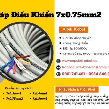 Cáp tín hiệu, điều khiển 7×0.75 Altek Kabel chính hãng tại Hà Nội, Đà Nẵng, HCM